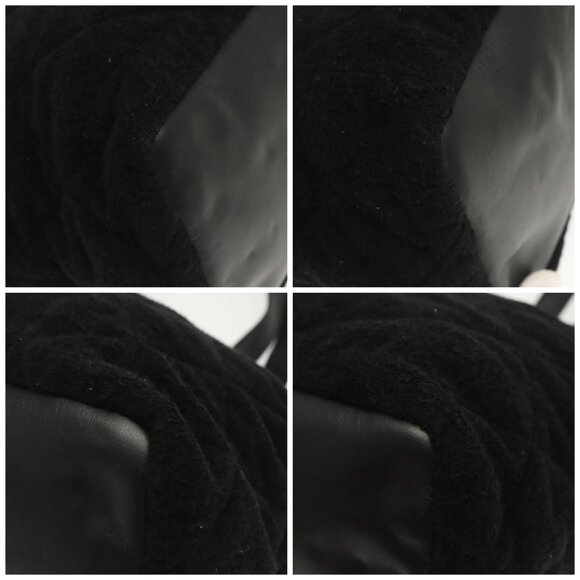 CHANEL Matelasse COCO Mark Tote Bag pile Black Silver CC Auth BA4775 - Picture 14 of 16